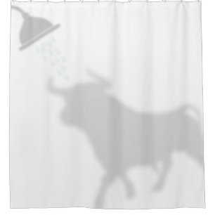Steer Shadow Silhouette Shadow Buddies Shower Curtain