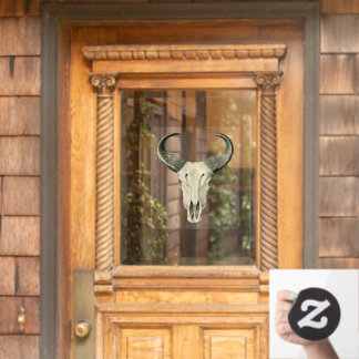 Steer Skull window cling