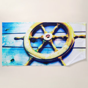 Steering Wheel Beach Towel
