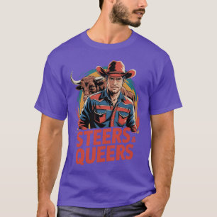 Steers & Queers Country Cowboy Gay T-Shirt