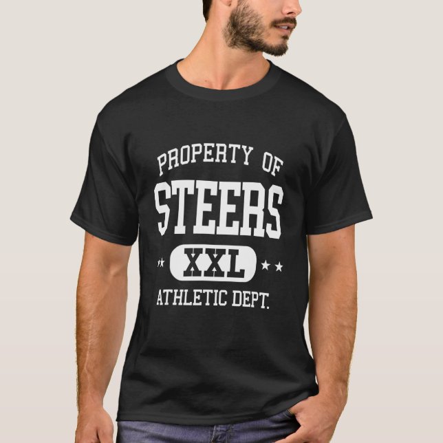 Steers Retro Athletic Property Dept T-Shirt (Front)