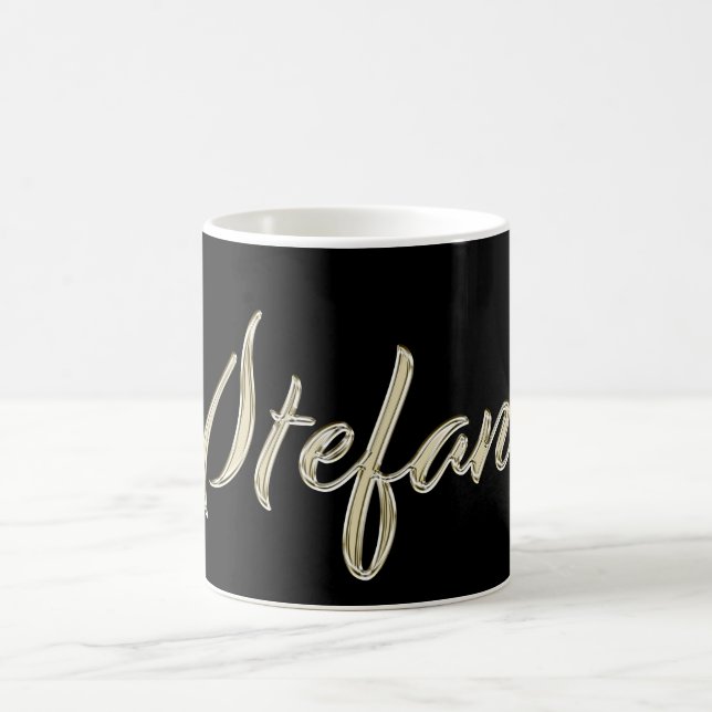 Stefan Name whitegold Tasse Teetasse Kaffetasse Coffee Mug (Center)