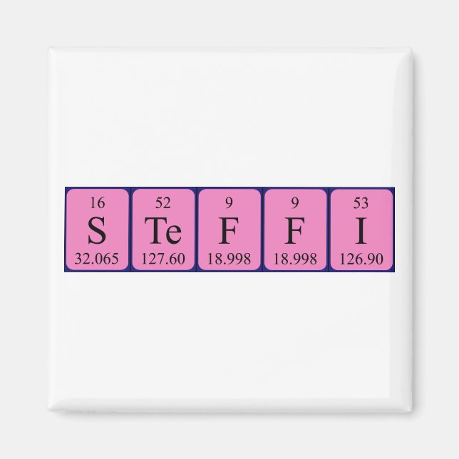 Steffi periodic table name magnet (Front)