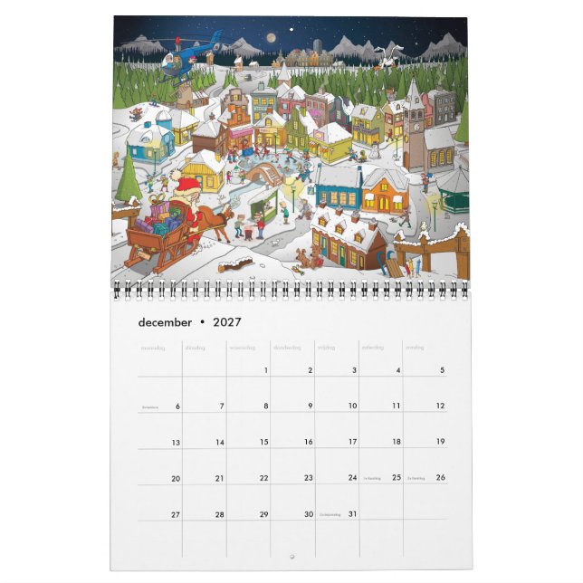 Stef's cartoon calendar (Dec 2027)
