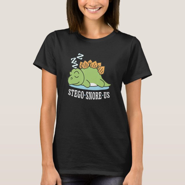 Stego Snore Us Reptile Prehistoric Dinosaur Stegos T-Shirt (Front)
