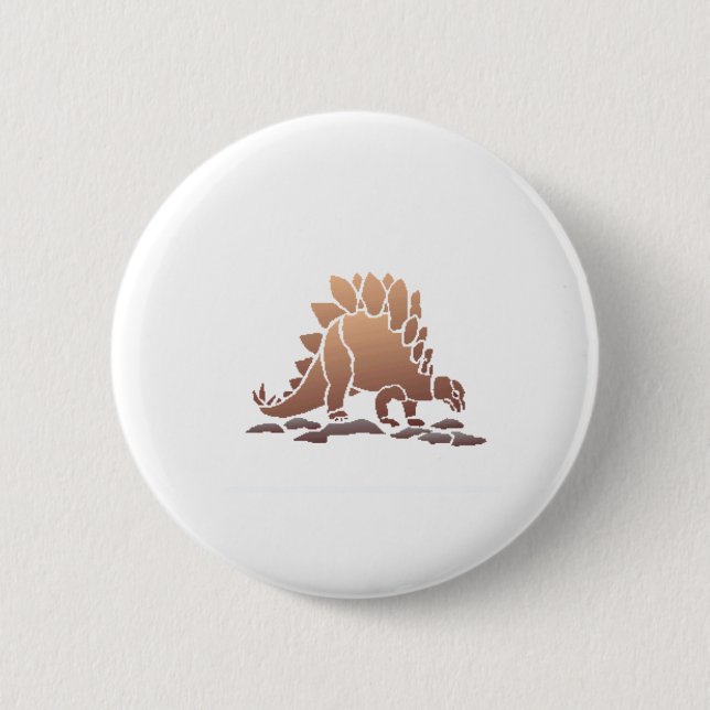 stegosaurus 6 cm round badge (Front)