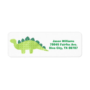 Stegosaurus Address Label Return Address Label