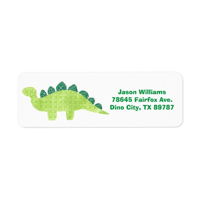 Stegosaurus Address Label Return Address Label (Front)