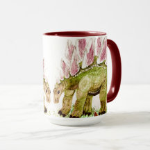 Stegosaurus and Friend Together