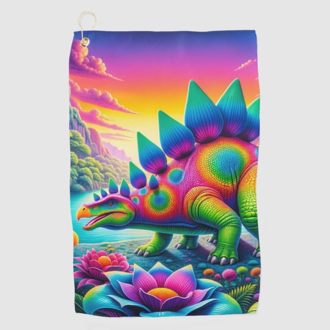 Stegosaurus Art  Golf Towel (Front)