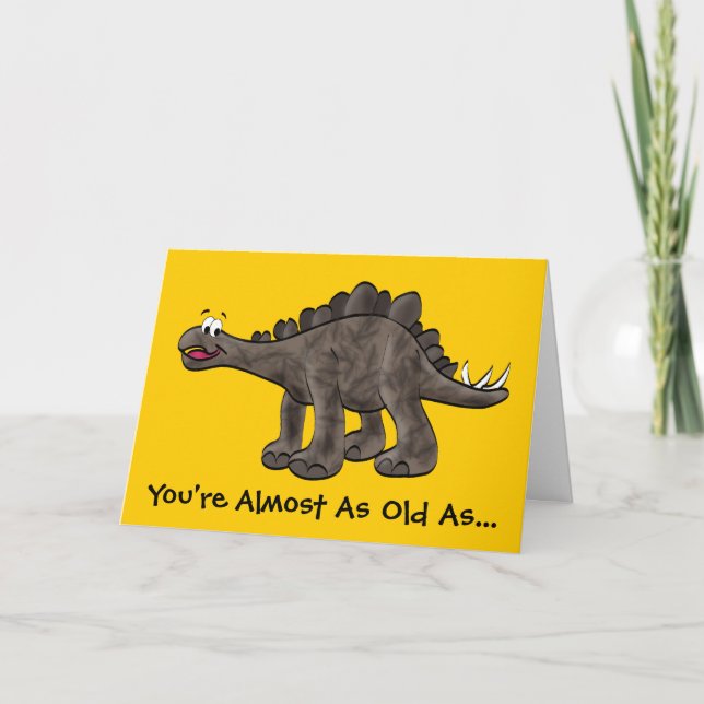 Stegosaurus Birthday Card (Front)