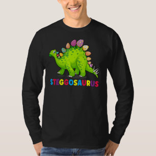 Stegosaurus Bunny Ear Egg Easter Day Dinosaur Dino T-Shirt