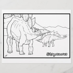 Stegosaurus - Colouring page.