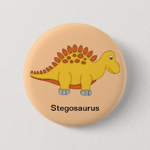 Stegosaurus Dinosaur 6 Cm Round Badge