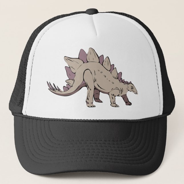 stegosaurus dinosaur ancient trucker hat (Front)