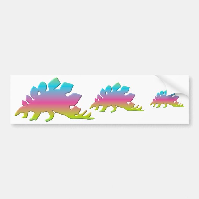 Stegosaurus Dinosaur Bumper Sticker (Front)