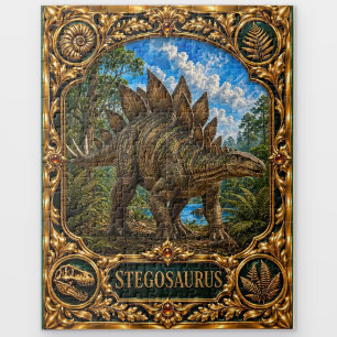 Stegosaurus Dinosaur, Jewelled Heirloom Art Jigsaw Puzzle