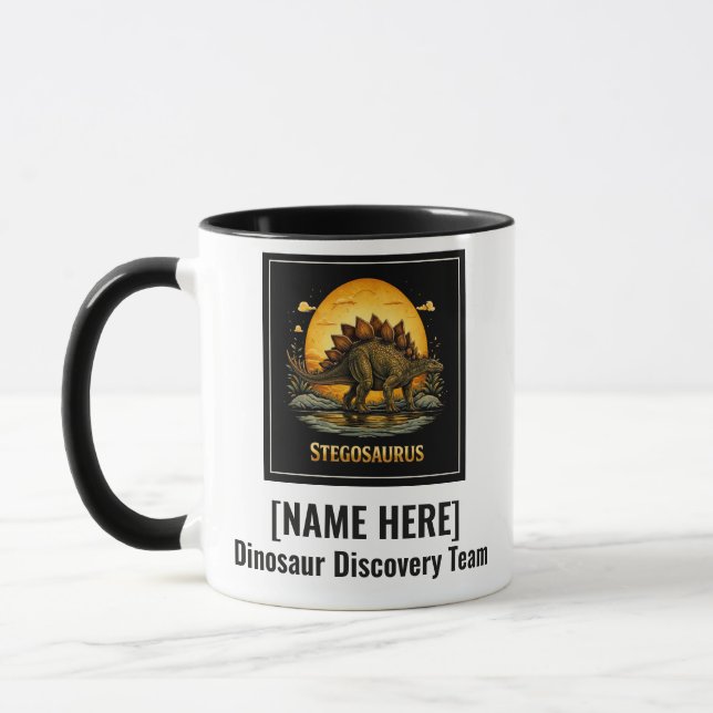 Stegosaurus Dinosaur Prehistoric Moon Mug (Left)
