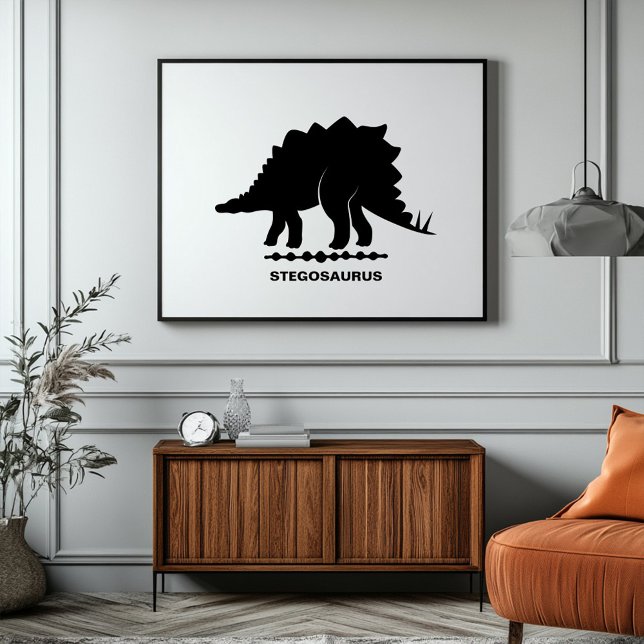 Stegosaurus Dinosaur Silhouette Poster (Creator Uploaded)