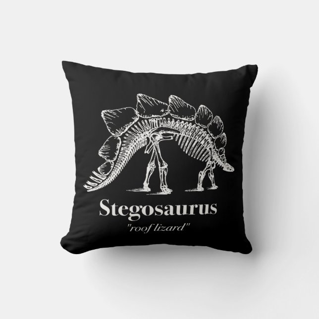 Stegosaurus Dinosaur Skeleton Bones Cool Cushion (Front)