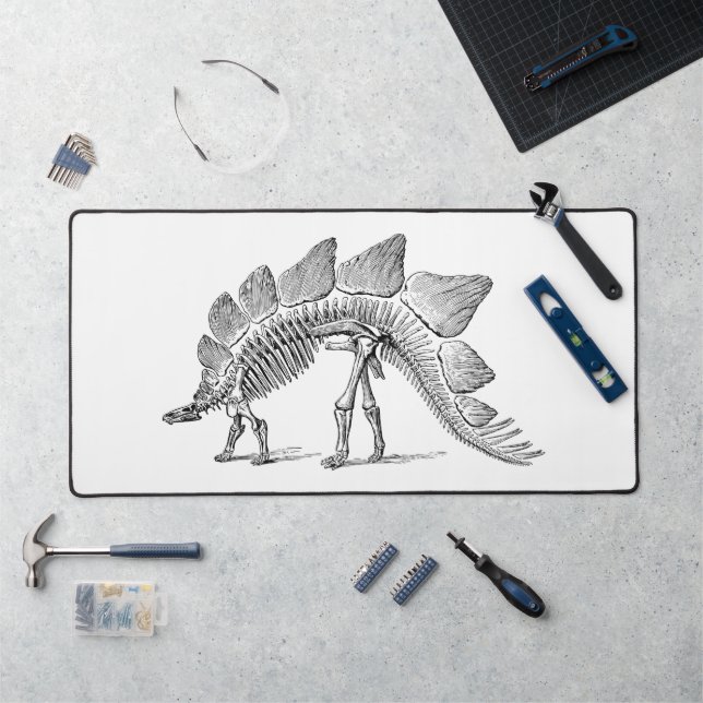 Stegosaurus Dinosaur Skeleton Fossil Desk Mat (Workstation)