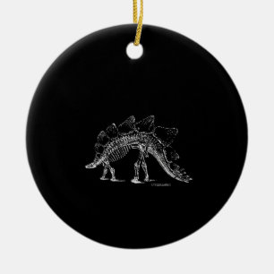 stegosaurus dinosaur skeleton nerdy biology gift ceramic ornament