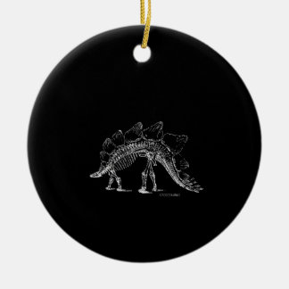 stegosaurus dinosaur skeleton nerdy biology gift ceramic ornament
