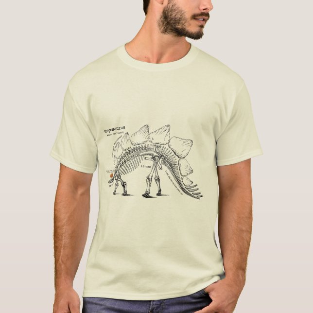 Stegosaurus fossilized skeleton T-Shirt (Front)