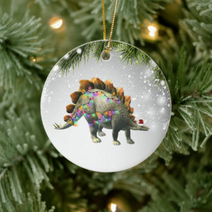 Stegosaurus Gift For Stegosaurus Lover Adult Kid Ceramic Ornament