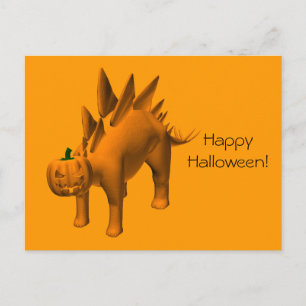 Stegosaurus halloweenis postcard