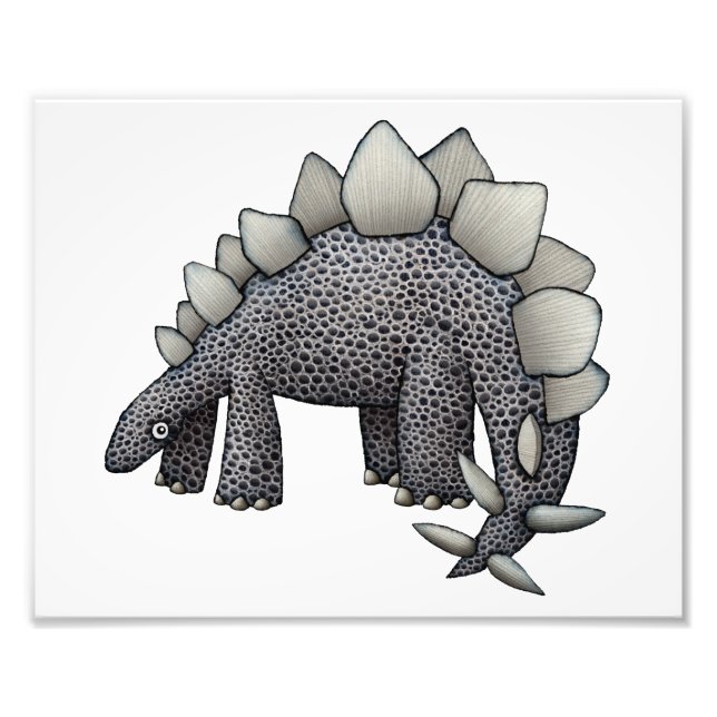 Stegosaurus Illustration Photo Print (Front)