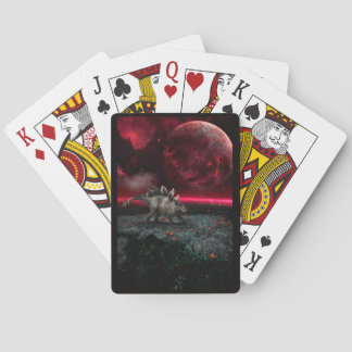 Stegosaurus in Dramatic Scene Playing Cards