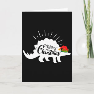Stegosaurus Merry Christmas Funny Dinosaur  Card