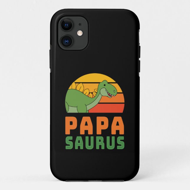 Stegosaurus Papasaurus Dinosaur Father's Day Case-Mate iPhone Case (Back)