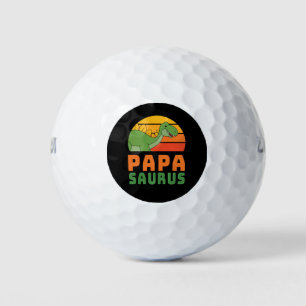 Stegosaurus Papasaurus Dinosaur Father's Day Golf Balls