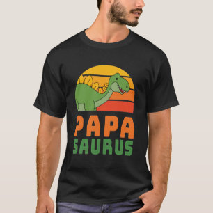 Stegosaurus Papasaurus Dinosaur Father's Day T-Shirt