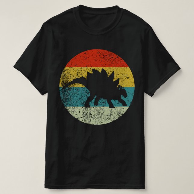 stegosaurus retro vintage T-Shirt (Design Front)