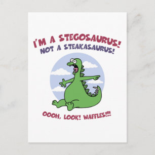 Stegosaurus - Waffles Postcard