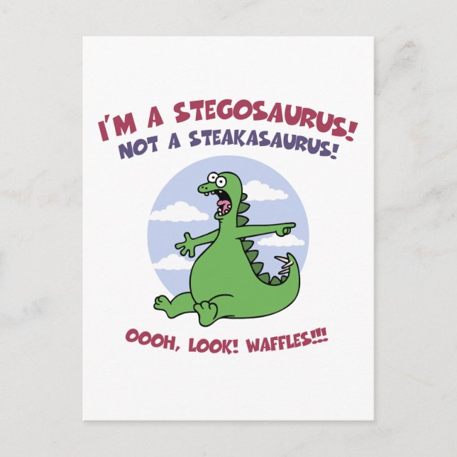 Stegosaurus - Waffles Postcard (Front)
