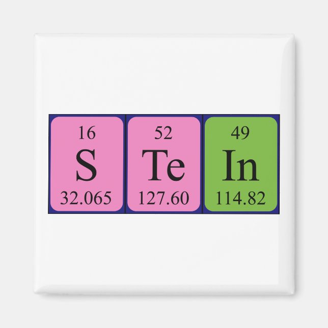 Stein periodic table name magnet (Front)