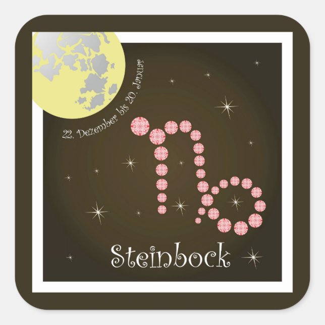 Steinbock 22 December to 20 January sticker (Front)