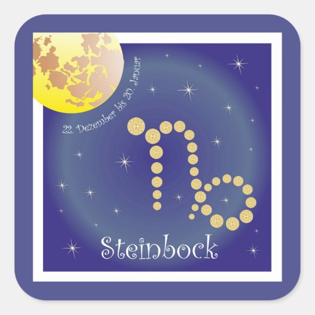 Steinbock 22 December to 20 January sticker (Front)
