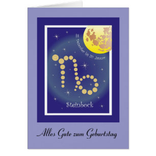 Steinbock 22. Dezember bis 20. Januar Karte