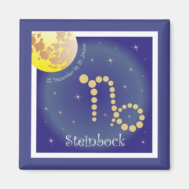 Steinbock 22. Dezember bis 20. Januar Magnet (Front)