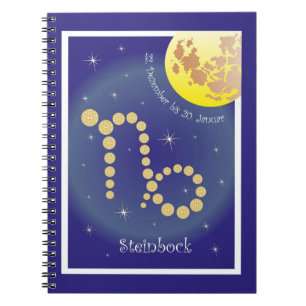 Steinbock 22. Dezember bis 20. Januar Notizheft Notebook