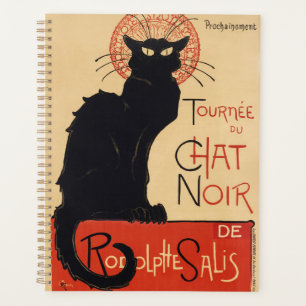 Steinlen Art Nouveau Chic Black Cat Vintage Print Planner