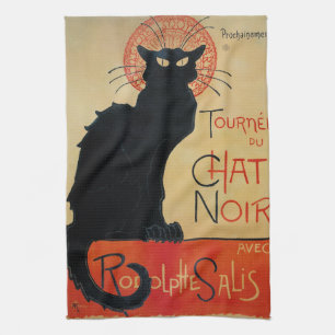 Steinlen Art Nouveau Tournee du Chat Noir Tea Towel
