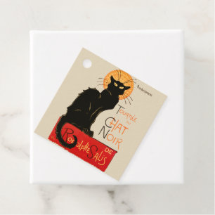 Steinlen Black Cat Classic French Artwork Favour Tags