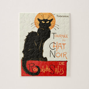Steinlen Black Cat Classic French Artwork Jigsaw Puzzle
