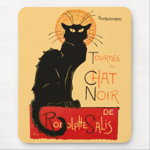 Steinlen Black Cat Classic French Artwork  Mouse Pad